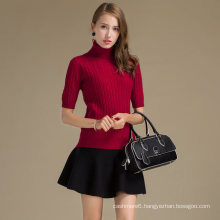 Luxury Cashmere Sweater For Women Custom Lapel Pullover Wool Cashmere Blend Sweater